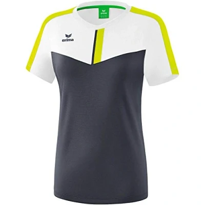 Image of Erima Squad Function T shirt White/Slate Grey/Bio Lime, Size 34