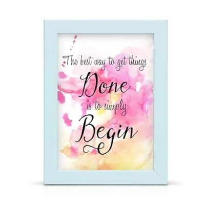 Image of 20x20cm White Square Wood Effect Photo Frame, Poster size Picture Frames For Wall Mount