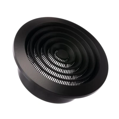 Image of Ø 100mm / 4 inch Round Air Vent Cover Ceiling Ventilation Grille with Insect Screen ABS Plastic Anthracite