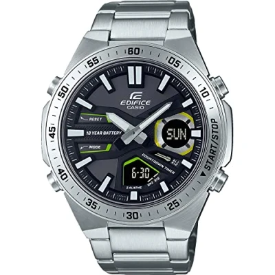 Image of Casio Men&#039;s Analogue Digital Quartz Watch with Stainless Steel Strap EFV C110D 1A3VEF