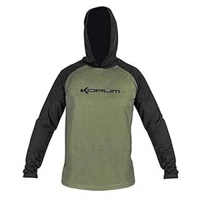Image of Preston Korum Dri Active Hooded Long Sleeve T Shirt (Medium)