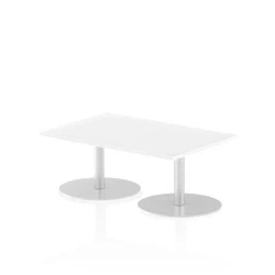 Image of Italia 1200 x 800mm Poseur Rectangular Table White Top 475mm High Leg