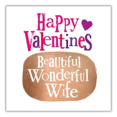 Image of Valentine&#039;s Card For Wife, Wife Cards, Valentine Valentines Day