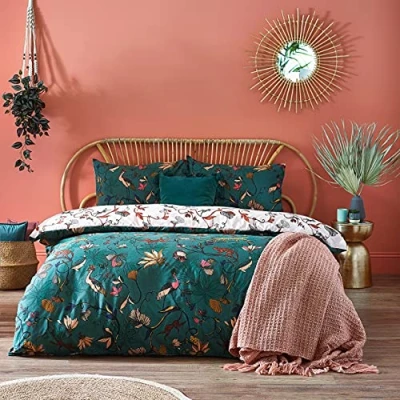 Image of furn. Wildlings Duvet Cover Set, Juniper Green, 230 x 220 cm