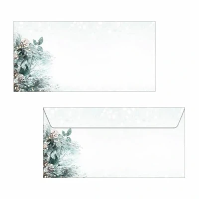 Image of SIGEL DU424 Christmas envelopes &quot;Eucalyptus magic&quot;, gummed, DL, 50 Pieces
