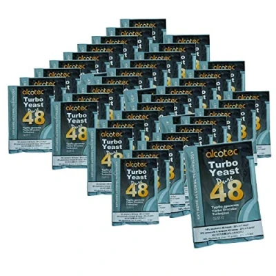 Image of 40x Packets Alcotec 48 Pure Turbo Yeast High Alcohol 20% Homebrew Vodka Wash