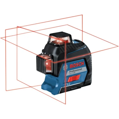 Image of Bosch Professional Laser Level GLL 3 80 G (green laser, interior, working range: 30m, 4x battery, AA, in carrying case)