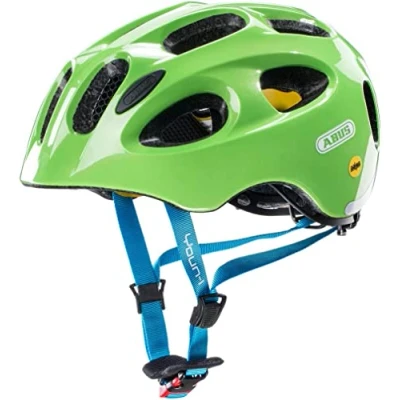 Image of ABUS Youn I MIPS Kids Helmet Modern Bike for Children Girls and Boys Green, Size S