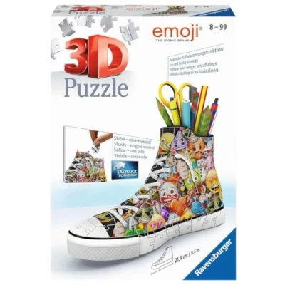 Image of Ravensburger 11218 3D Emoji Sneaker Puzzle, 108 Pieces