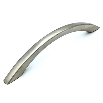 Image of 1 x Slim &#039;D&#039; Style 128mm Handle a Stainless Steel Effect Cabinet Pull by Swish.