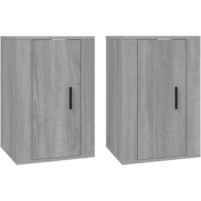 Image of vidaXL Wall Mounted TV Cabinets 2 pcs Grey Sonoma 40x34.5x60 cm