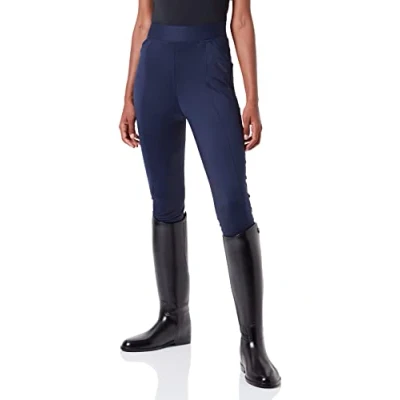 Image of Whitaker Women&#039;s Ladies Scholes Full Grip Riding Tight Pants, Navy, Extra Large