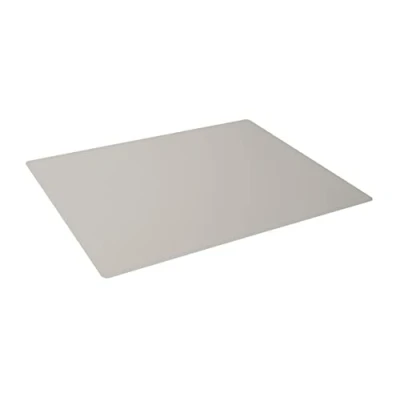 Image of Durable Desk Mat with Contoured Edges 53 x 40cm, Non Slip Back, Made from Polypropylene, Easy to Clean, Grey