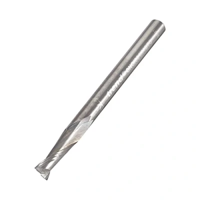 Image of Trend CNC Spiral Up Cut Router Cutter, 4mm Shank, Diameter &amp; 12mm Length, 45mm Overall Solid Tungsten Carbide, CNC/001X4STC