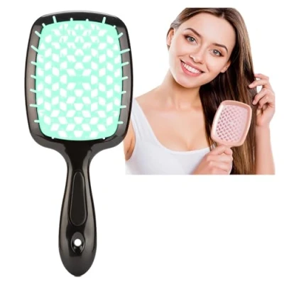 Image of Bautero Brush,Bautero Detangling Hair Brush Detangler,Anti Static Massage Paddle Brush,Wet and Dry Brush,Hollow Grid Combing Brush,Dry Comb (N)