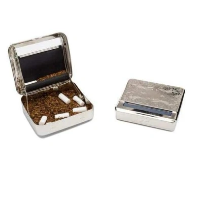 Image of KAV Cigarette Rolling Machine for Automatic Tobacco tin with Storage Case Smoking Roller Maker Box