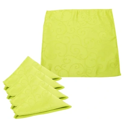 Image of Christmas Concepts® 45cm x Pack Of 4 Lime Green Damask Napkins