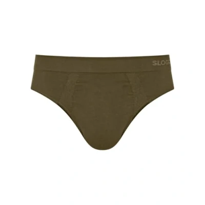 Image of Sloggi Women&#039;s GO Smooth Brief C2P Underwear, Green Dark Combination, S