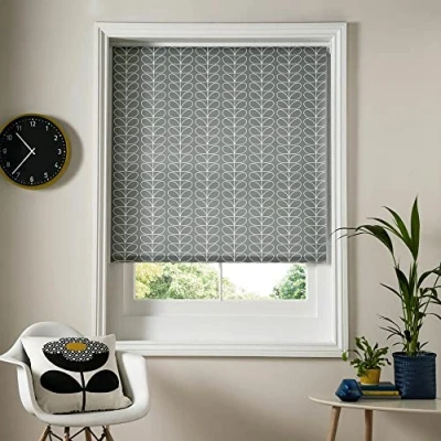 Image of Orla Kiely Roller Blind Linear Stem Silver Translucent 90x162cm