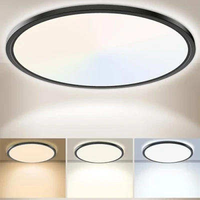 Image of Yexati 30CM Bathroom Light 24W 3200LM 6000K/4000K/3000K IP54 Waterproof Ultra Thin Lights Ceiling, Round Flush Ceiling for Kitchen Bedroom Toilet Porch Hallway Living Room Office