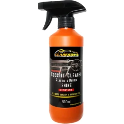 Image of CLARKSON&#039;s Cockpit Cleaner SHINE Plastic &amp; Rubber 500 ml Antistatic PREMIUM Car Interior Hi Gloss Finish Dashboard Detailer UV Protection Non Greasy Gift