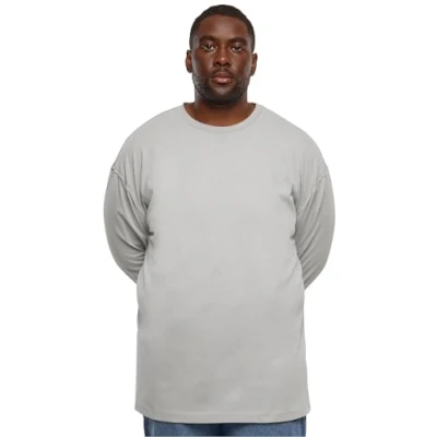 Image of Urban Classics Long sleeved top, Men&#039;s, Size: XXL, Lightasphalt