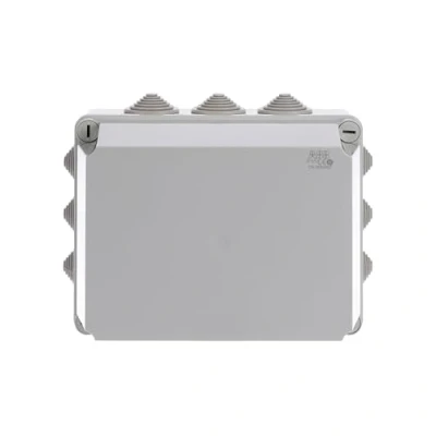 Image of ABB IP55 Junction Box Waterproof Electric Cable Connector Unit Glands Included Shockproof Adaptable Indoor/Outdoor 220 x 170 150mm