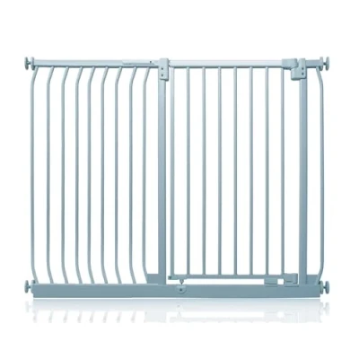 Image of Safetots Extra Tall Elite Safety Gate, 134cm 143cm, Matt Grey, 96.8cm in Height, Pressure Fit Stair Baby Gate for Doors Hallways and Spaces, Barrier, Easy Installation