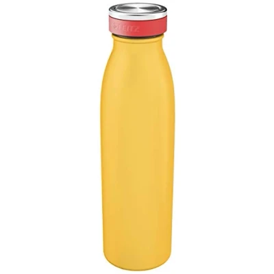 Image of Leitz Water Bottle, Stainless Steel, Thermal Insulation for Hot and Cold Beverages, Reusable, Cosy Range, Warm Yellow, 90160019