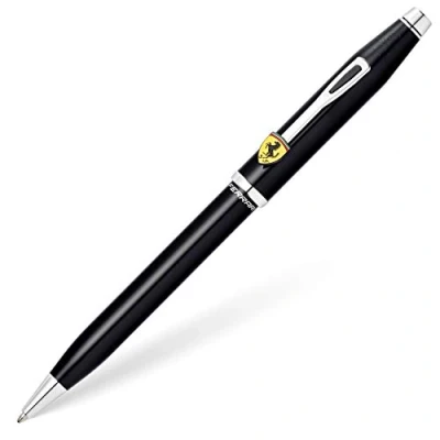 Image of Cross Ferrari Century II Ballpoint Pen, Shiny Black Lacquer and Rhodium