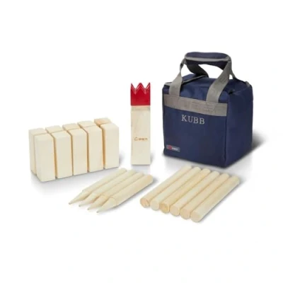 Image of Uber Games Kubb Drake Wood Garden Lawn Throwing Game Scandinavian Viking Chess Complete Set with Canvas Bag