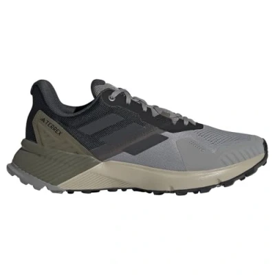 Image of Adidas Terrex Soulstride Trail running Shoes shoes, Men&#039;s, Size: 6.5, Solid grey/carbon/olive strata Textile/synthetics