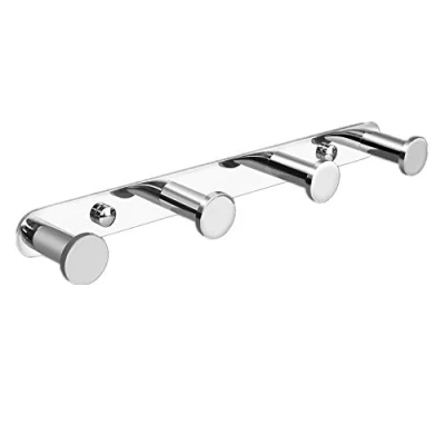 Image of Lolypot 4 Towel Hook Robe Coat Wall 304 Stainless Steel Mirror Chrome Polished Mount Bathroom Kitchen Door
