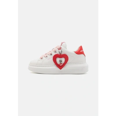 Image of KARL Lagerfeld Kapri Valentine Pendant Trainers, Women&#039;s, Size: 2, White/red Leather