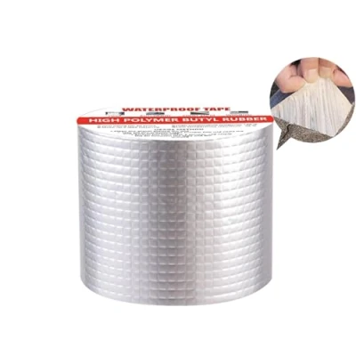 Image of SopimusZ Butyl Tape Waterproof Sealing 100mm x 5m, Silver, Upgraded Aluminum Foil Heavy Duty for RV Repair, Awning, Window, Glass &amp; EDPM Roof Leak Patching, Boat and Pipe