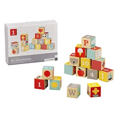 Image of Petit Collage PTC314 ABC Wood Blocks Stacking, Multi