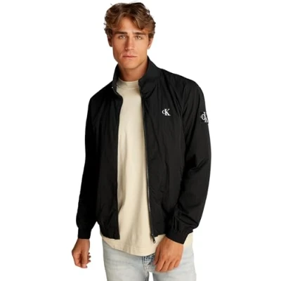 Image of Calvin Klein Jeans Unpadded Harrington Jacket Summer jacket, Men&#039;s, Size: XS, Black