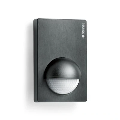 Image of Steinel Motion Sensor IS 180 2 Black, PIR Detector, 12 m Reach, max. 1000 W for 6 LED Lights, Twilight Switch