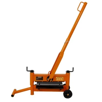 Image of 430mm Block Splitter Paving Cutter Concrete Landscaping Stone Brick Masonry Tool Cutting Machine Adjustable Height 10 200mm 2 Wheels Removable 119cm Handle Top &amp; Bottom 4 Edge Rotatable Blades