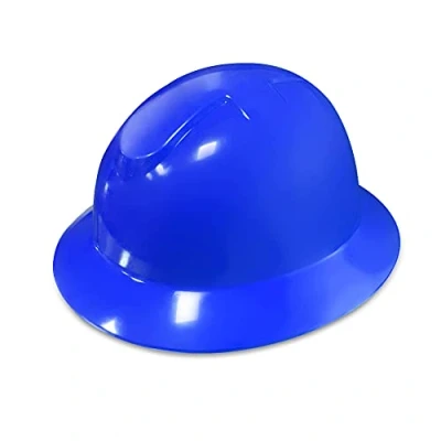 Image of HYCOPROT Safety Helmet With Ratchet 6 Point Hard Hat Vented Adjustable Head Protection Construction Industrial (blue)
