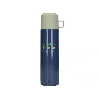 Image of Creative Tops 500ml Flask, Stainless Steel, Blue,, 9 x 7 26 cm