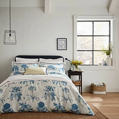 Image of ETCHINGS &amp; ROSES DUVET COVER CHINA BLUE