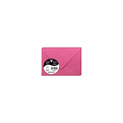 Image of Clairefontaine Ref 5570C Pollen Envelopes (Pack of 20) 75 x 100mm Sized, 120gsm Paper, Gummed Seal, Inkjet &amp; Laser Printer Compatible, Acid Free Intensive Pink