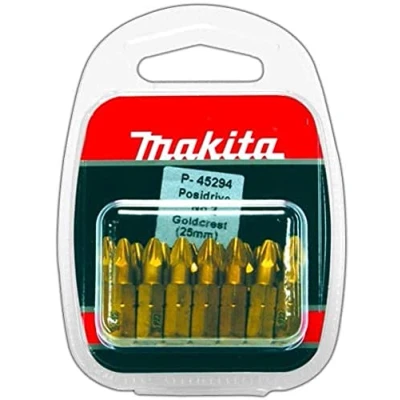 Image of Makita P 45294 &quot;Pozi 2 G&#039;Crest&quot; Screwdriver Bit Multi Colour