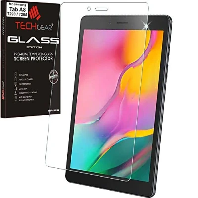 Image of TECHGEAR Glass Edition Screen Protector Designed For Samsung Galaxy Tab A 8.0 2019 8&quot; (SM T290 / SM T295), Tempered [9H Toughness] [HD Clarity] [Scratch Resistant] [No Bubble]