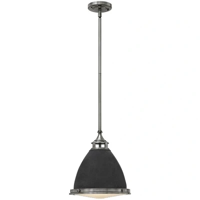 Image of Amelia 1 Light Medium Dome Ceiling Pendant Aged Zinc, E27