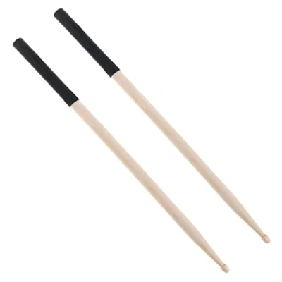 Image of Origlam 2Pcs 7A Maple Drumsticks, Drum Sticks, Wood Tip Sticks for Students and Adults (Black)