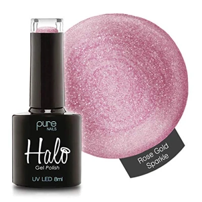 Image of Halo Gel Polish *Full Range 8ml* **CHOOSE YOUR COLOUR(S)** (Rose Gold Sparkle N2845)
