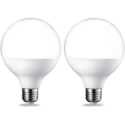 Image of Amazon Basics LED E27 Edison Screw Globe G93 Bulb, 14.5W (Equivalent to 100W), Bright Warm, Non Dimmable Pack of 2