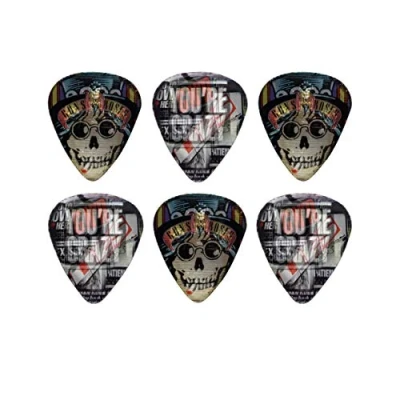 Image of Perri&#039;s Leathers Ltd. LPM GNR1 Motion Guitar Picks Guns N&#039; Roses Appetite for Destruction Official Licensed Product 6 Pack MADE in CANADA.